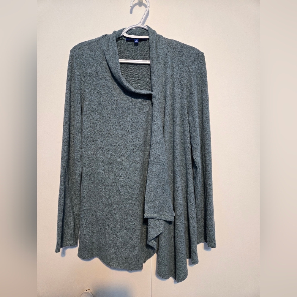 APT 9‎ Women's Super Soft Steel Blue Button Accent Sweater- Size Small